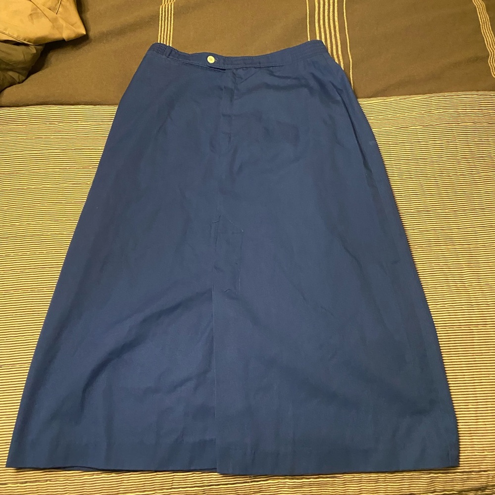 Vintage Blue Midi Skirt